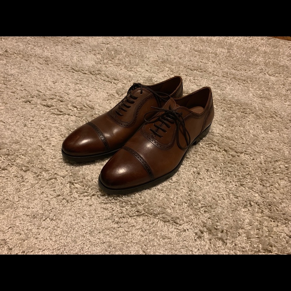 Zara Men’s Dress shoes (Brown Cap toe Oxfords)